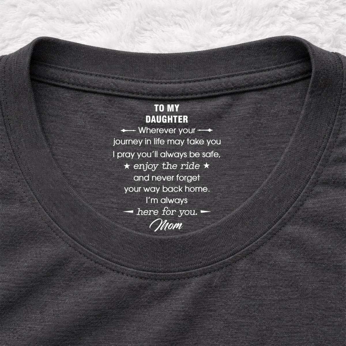 Enjoy The Ride - Personalized Custom Inside Neck Print T-shirt - Image 9