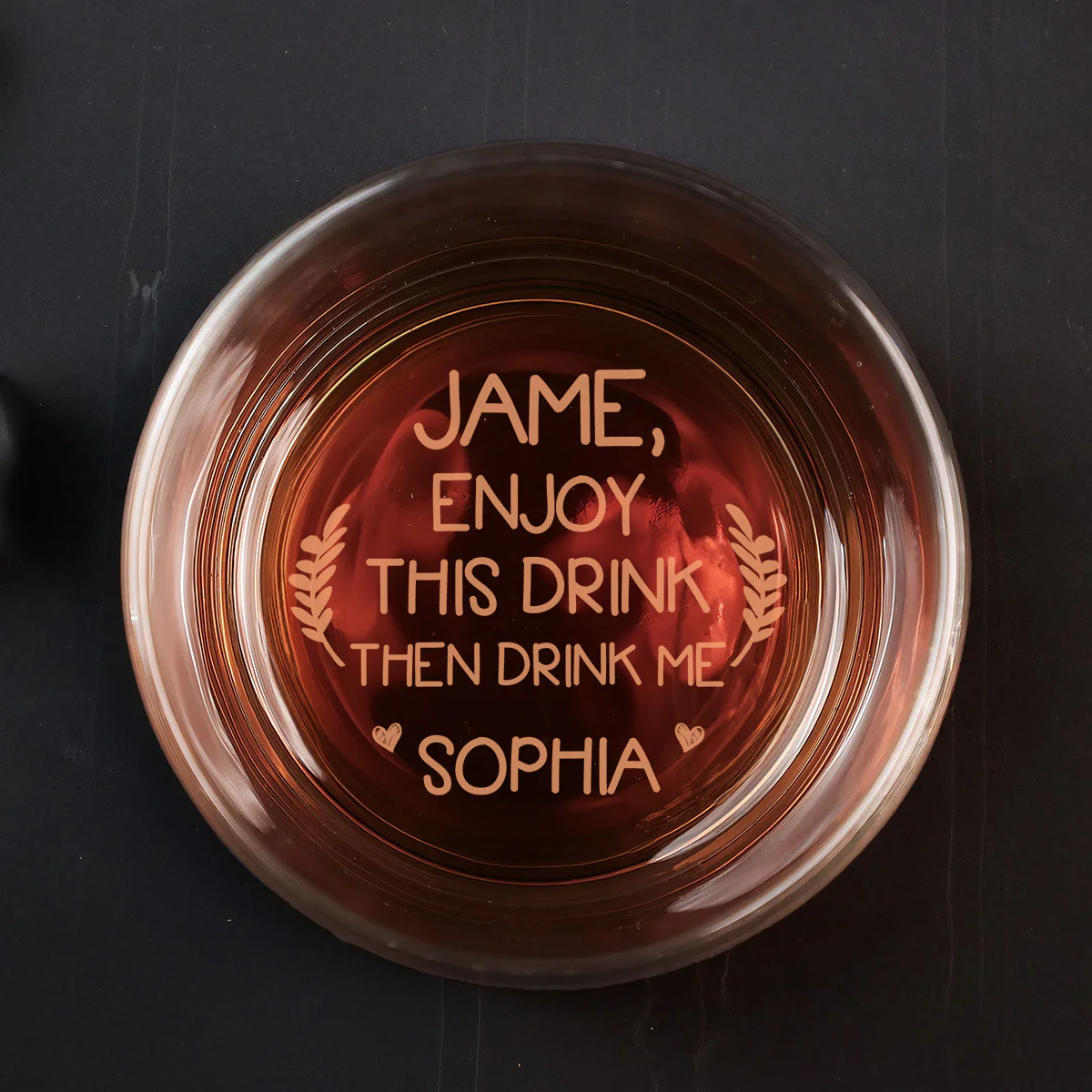 Enjoy Your Drink - Personalized Custom Engraved Whiskey Glass - Image 4