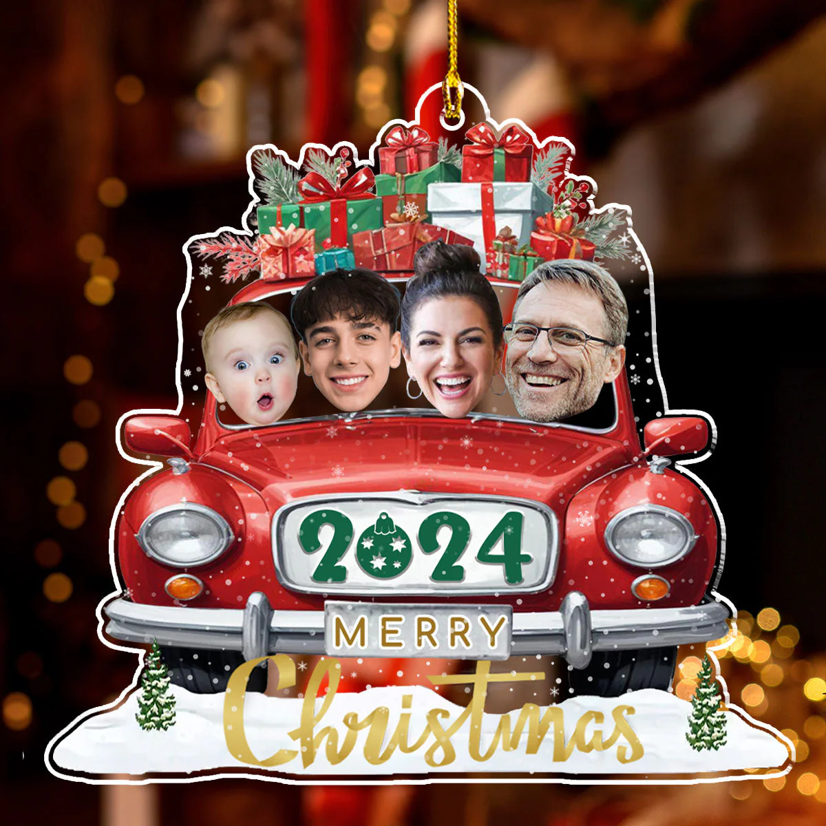 Enjoying Christmas - Personalized Custom Acrylic Ornament - Image 4