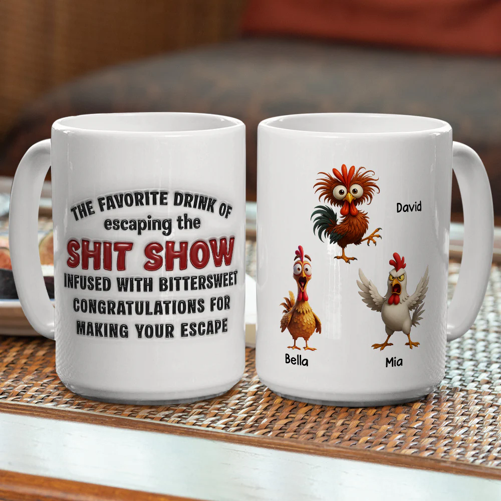 Escape With Your Favorite Drink - Personalized Custom 3D Inflated Effect Mug - Image 4