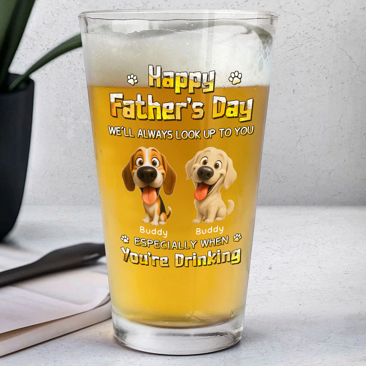 Especially When You Are Drinking - Personalized Custom Beer Glass - Image 2