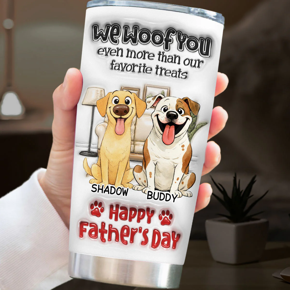 Even More Than Anything - Personalized Custom 3D Inflated Effect Tumbler - Image 3
