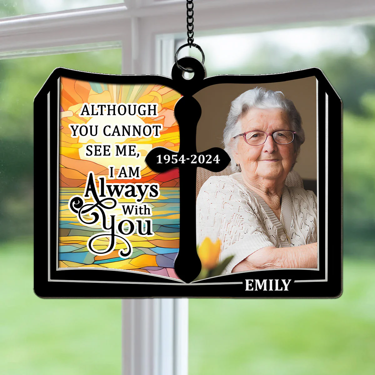 Even Though You Flew Away - Personalized Custom Suncatcher - Image 2