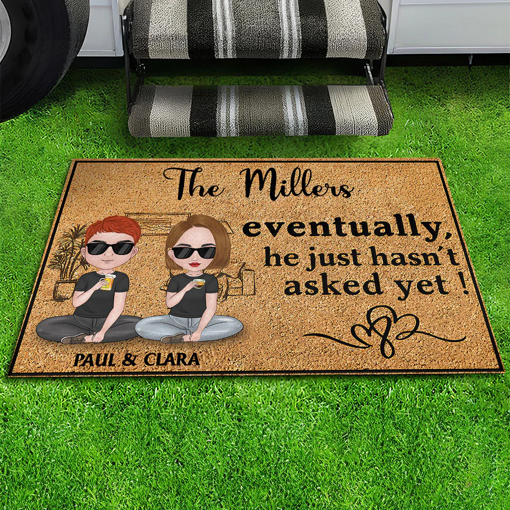 Eventually He Just - Personalized Custom Doormat - Image 3