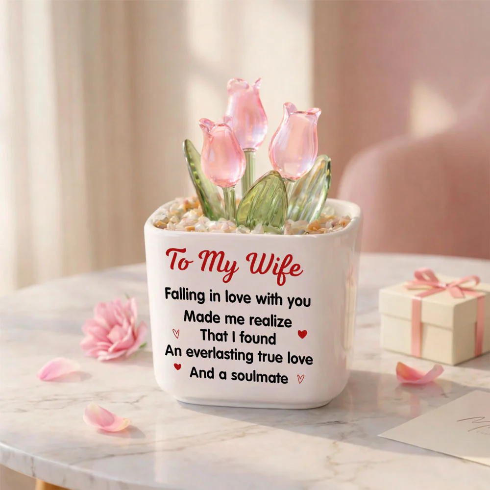 Everlasting Love - Personalized Custom Glass Everlasting Tulips - Image 3