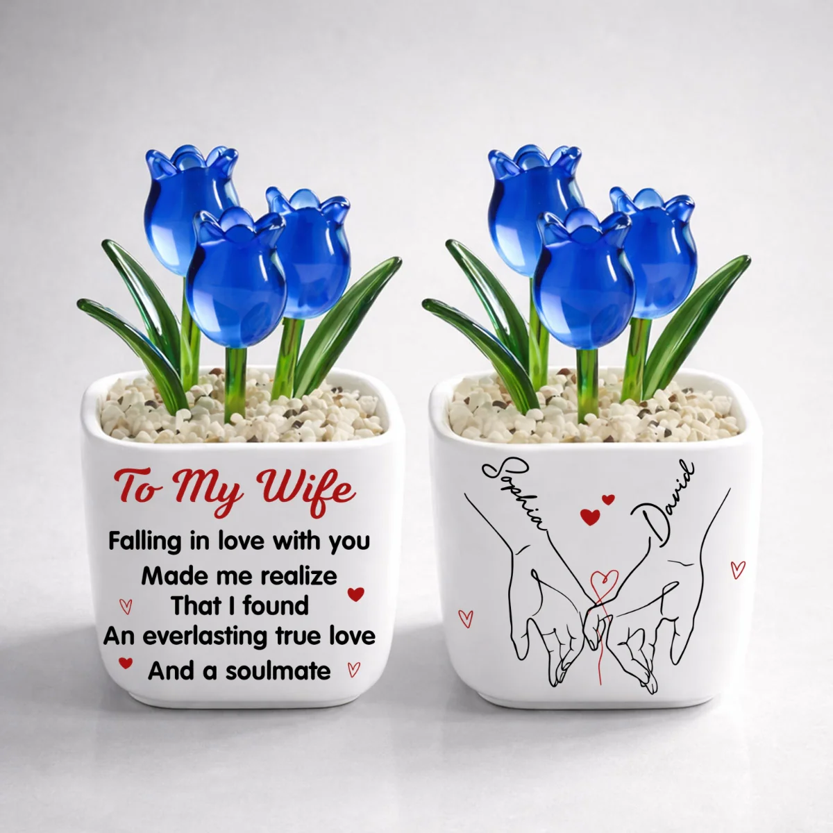 Everlasting Love - Personalized Custom Glass Everlasting Tulips - Image 6