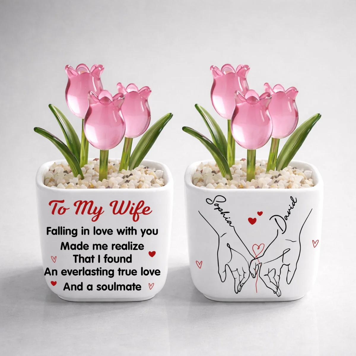 Everlasting Love - Personalized Custom Glass Everlasting Tulips - Image 7