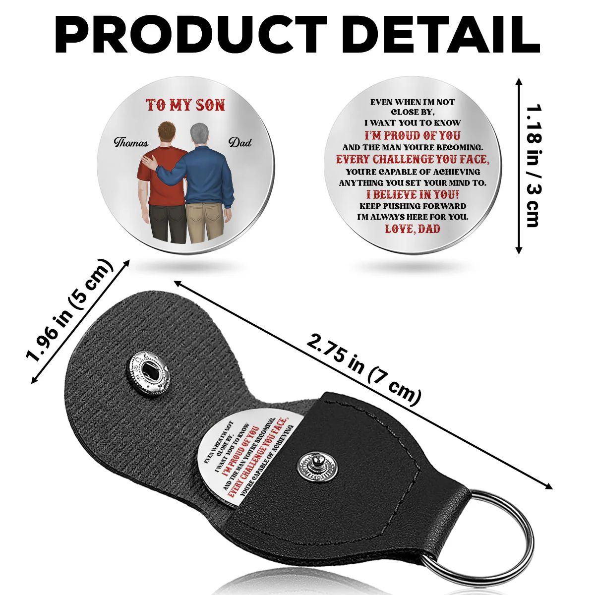 Every Challenge You Face - Personalized Custom Pocket Hug  - Image 5