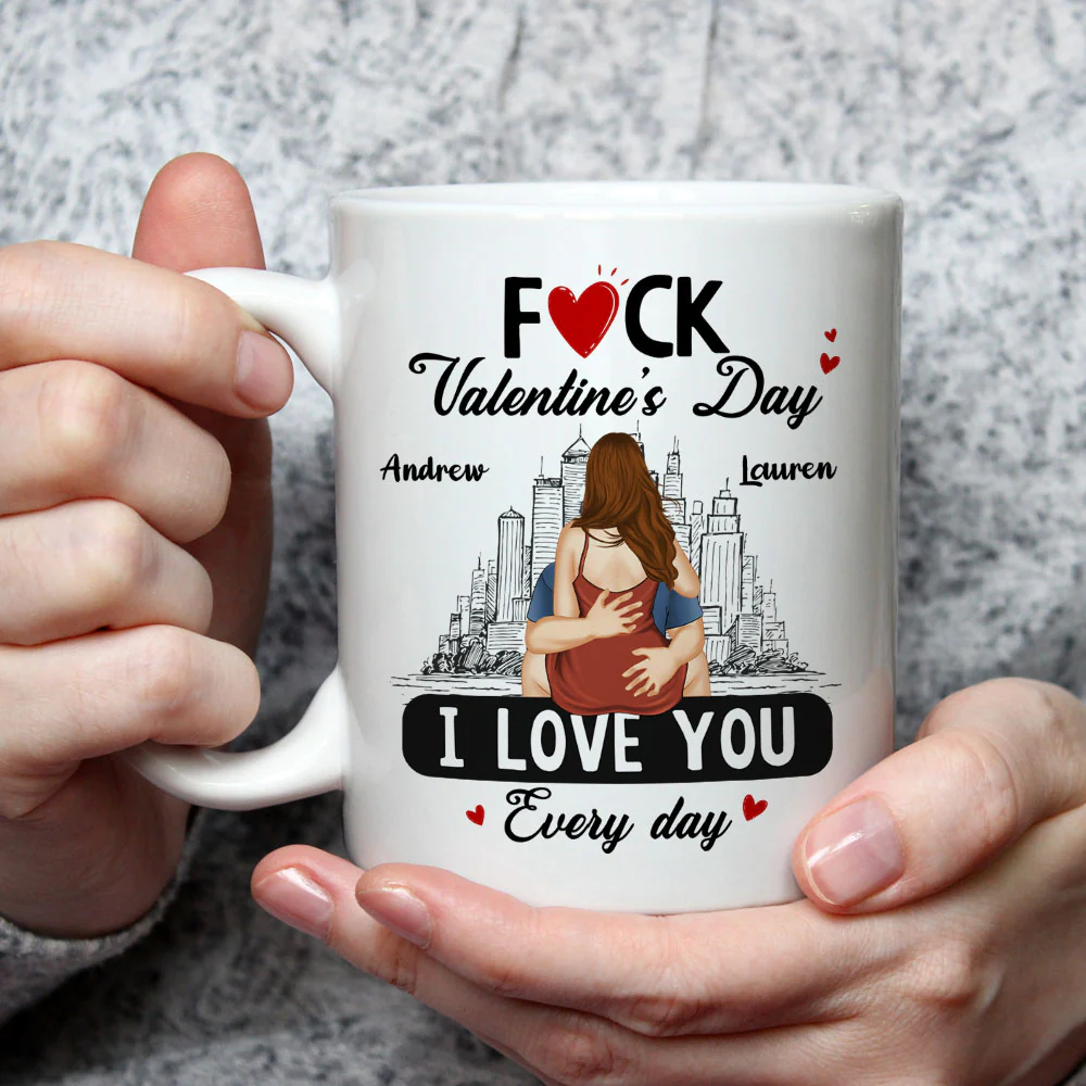 Every Day Is Our Valentine - Personalized Custom Coffee Mug - Image 2