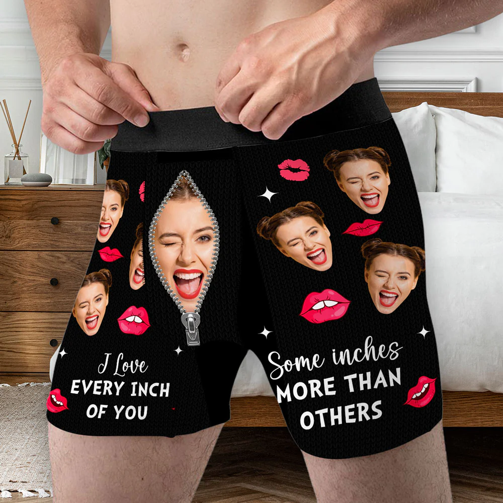 Every Inch Of You - Personalized Photo Men's Boxer Briefs - Image 2