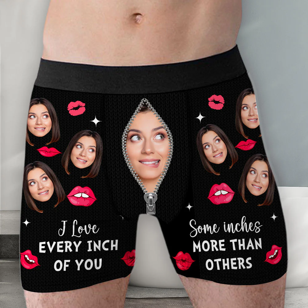 Every Inch Of You - Personalized Photo Men's Boxer Briefs - Image 3