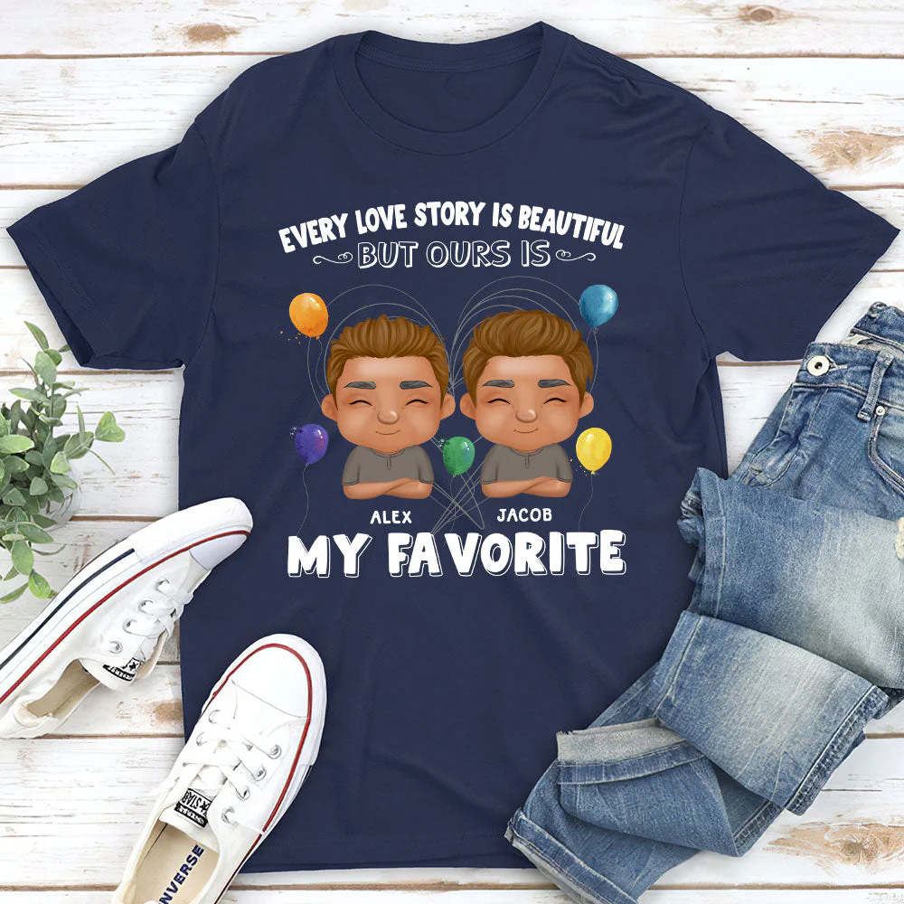 Every Love Story Is Beautiful - Personalized Custom Classic T-shirt - Image 2