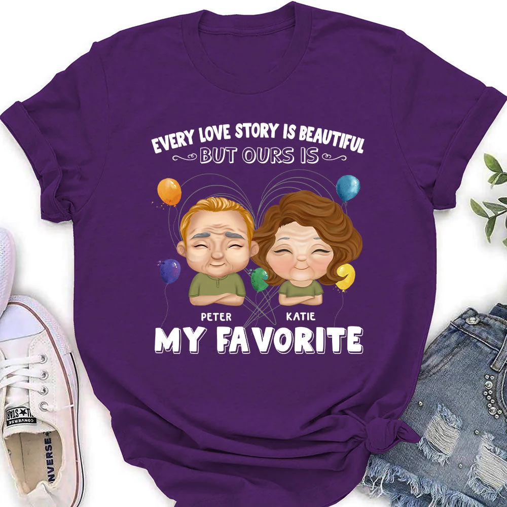 Every Love Story Is Beautiful - Personalized Custom Women's T-shirt - Image 3