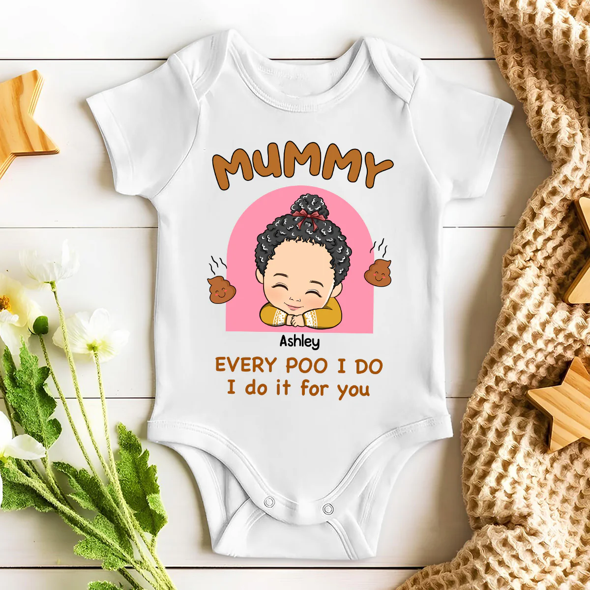 Every Poo I Do I Do It For You - Personalized Custom Baby Onesie - Image 3