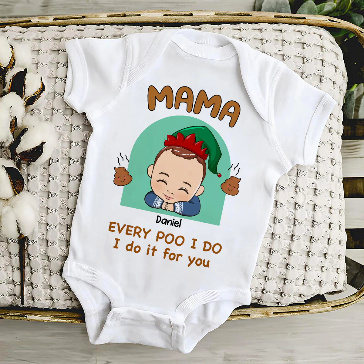 Every Poo I Do I Do It For You - Personalized Custom Baby Onesie - Image 4