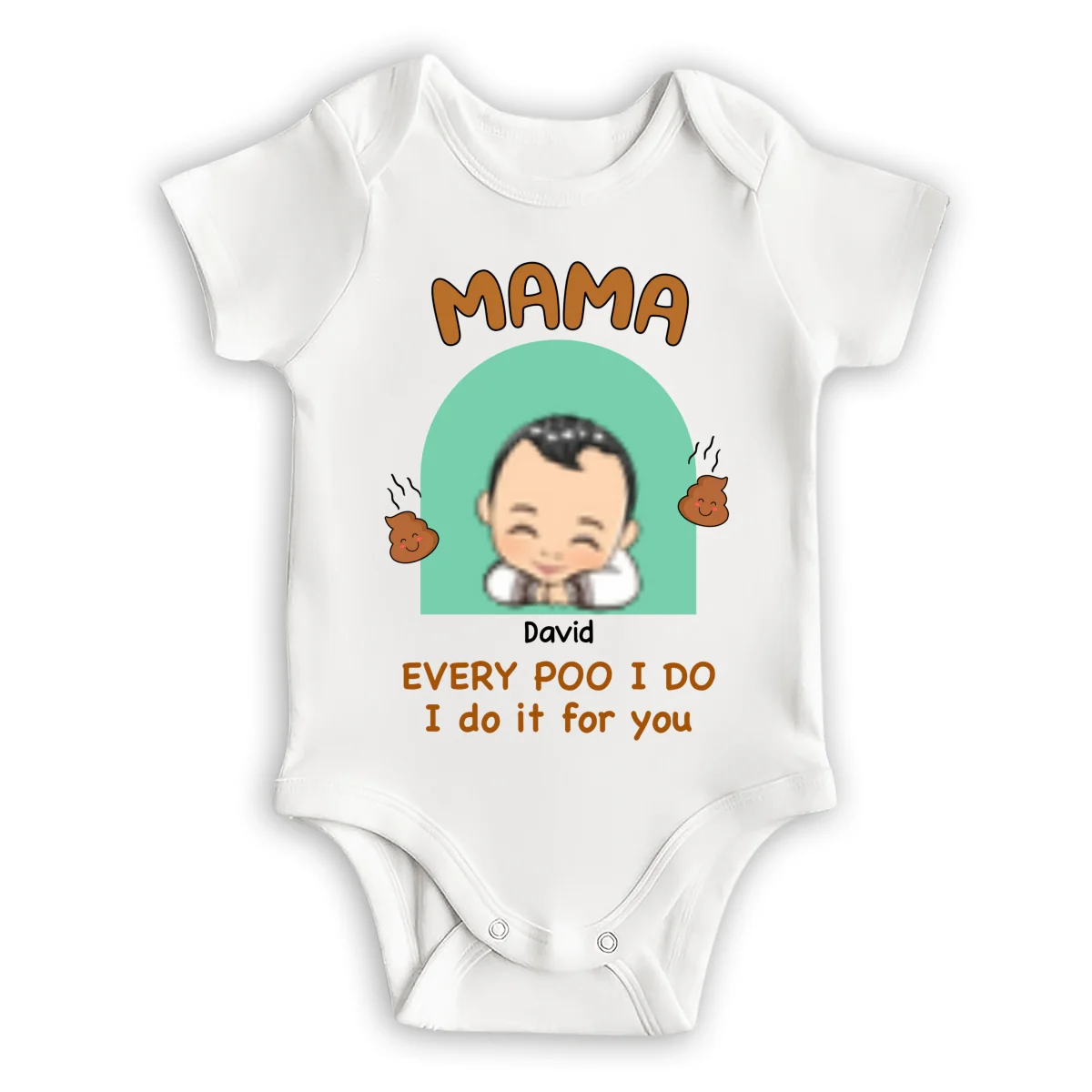 Every Poo I Do I Do It For You - Personalized Custom Baby Onesie - Image 6