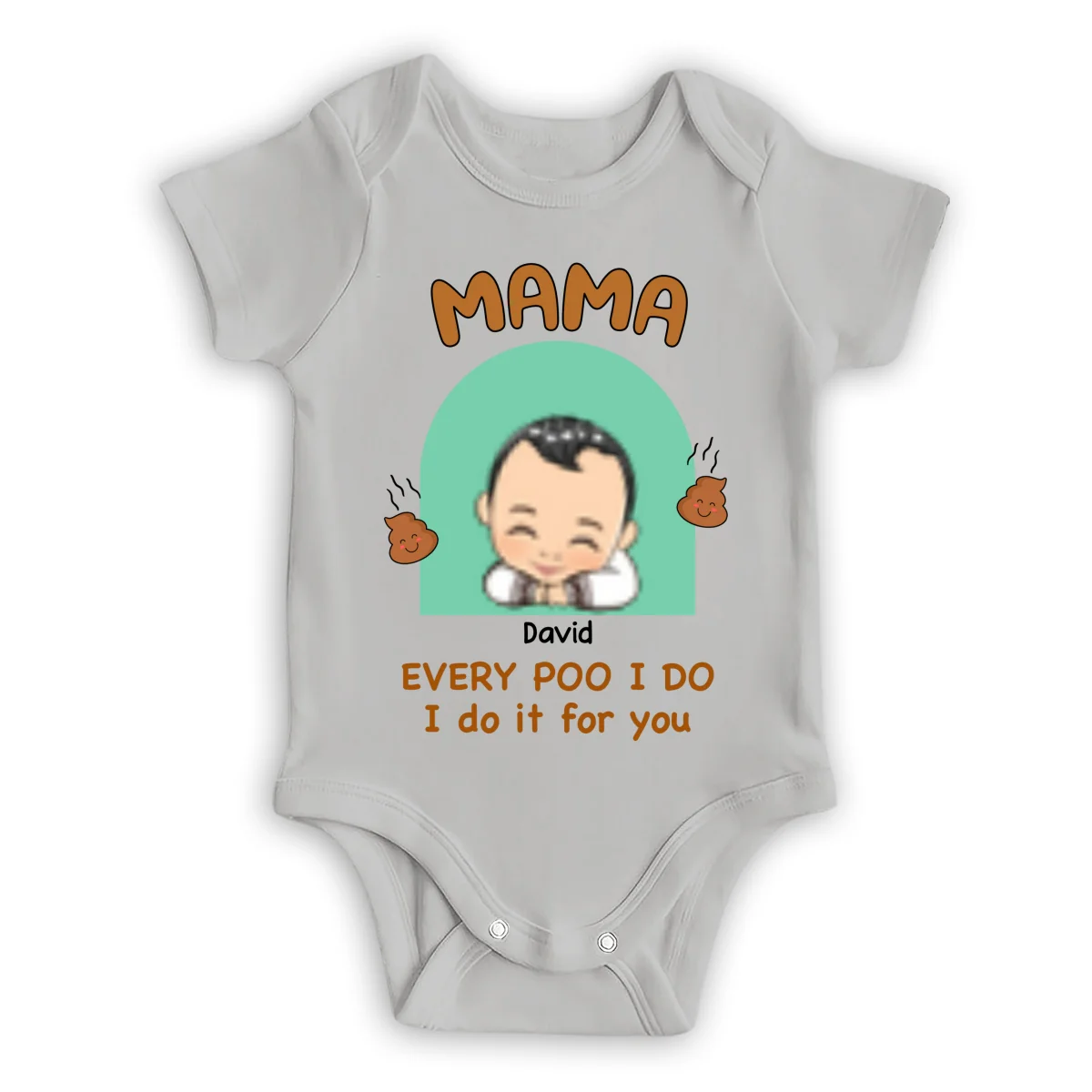 Every Poo I Do I Do It For You - Personalized Custom Baby Onesie - Image 7