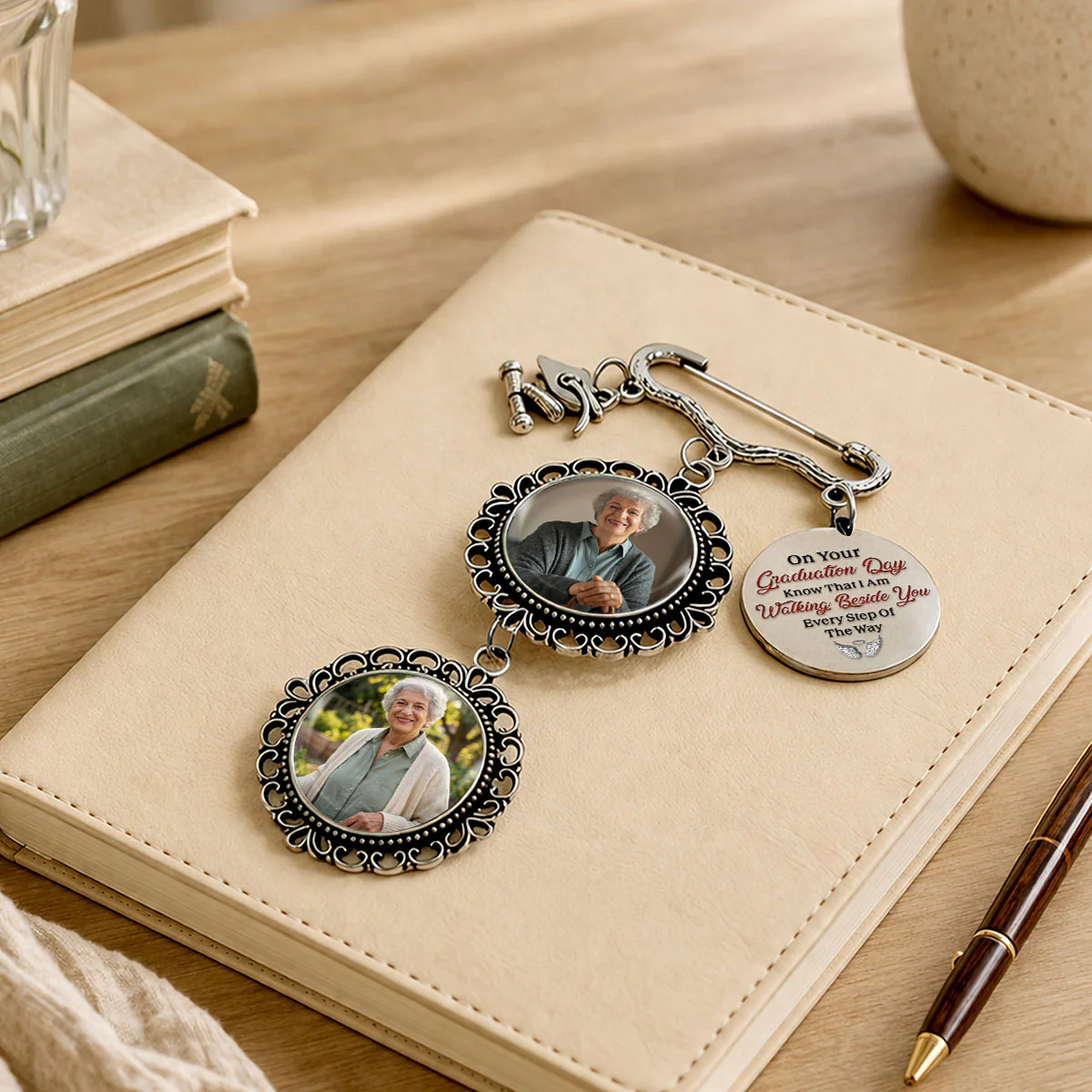 Every Step Of The Way - Personalized Custom Graduation Tassel Pin - Image 3
