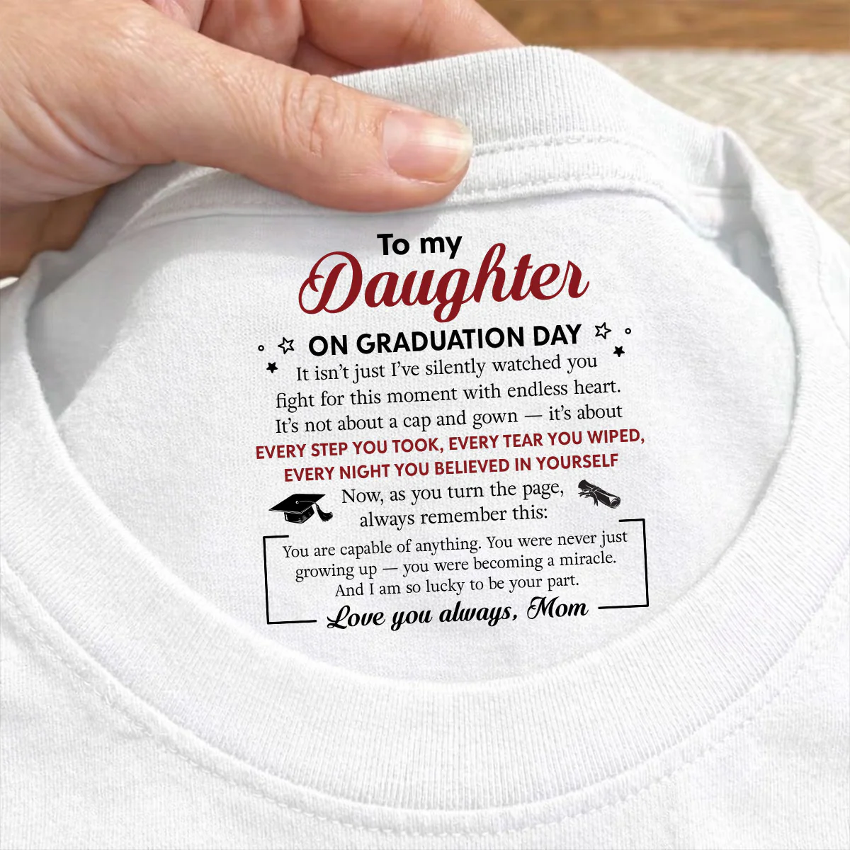Every Step You Take - Personalized Custom Inside Neck Print T-shirt - Image 2