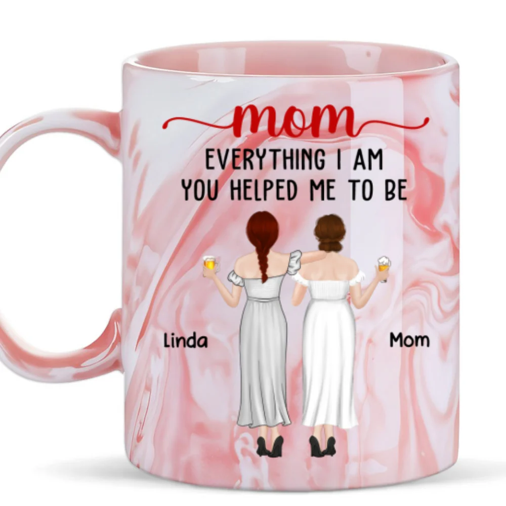 Everything I Am - Personalized Custom Pink Marble Mug - Image 6