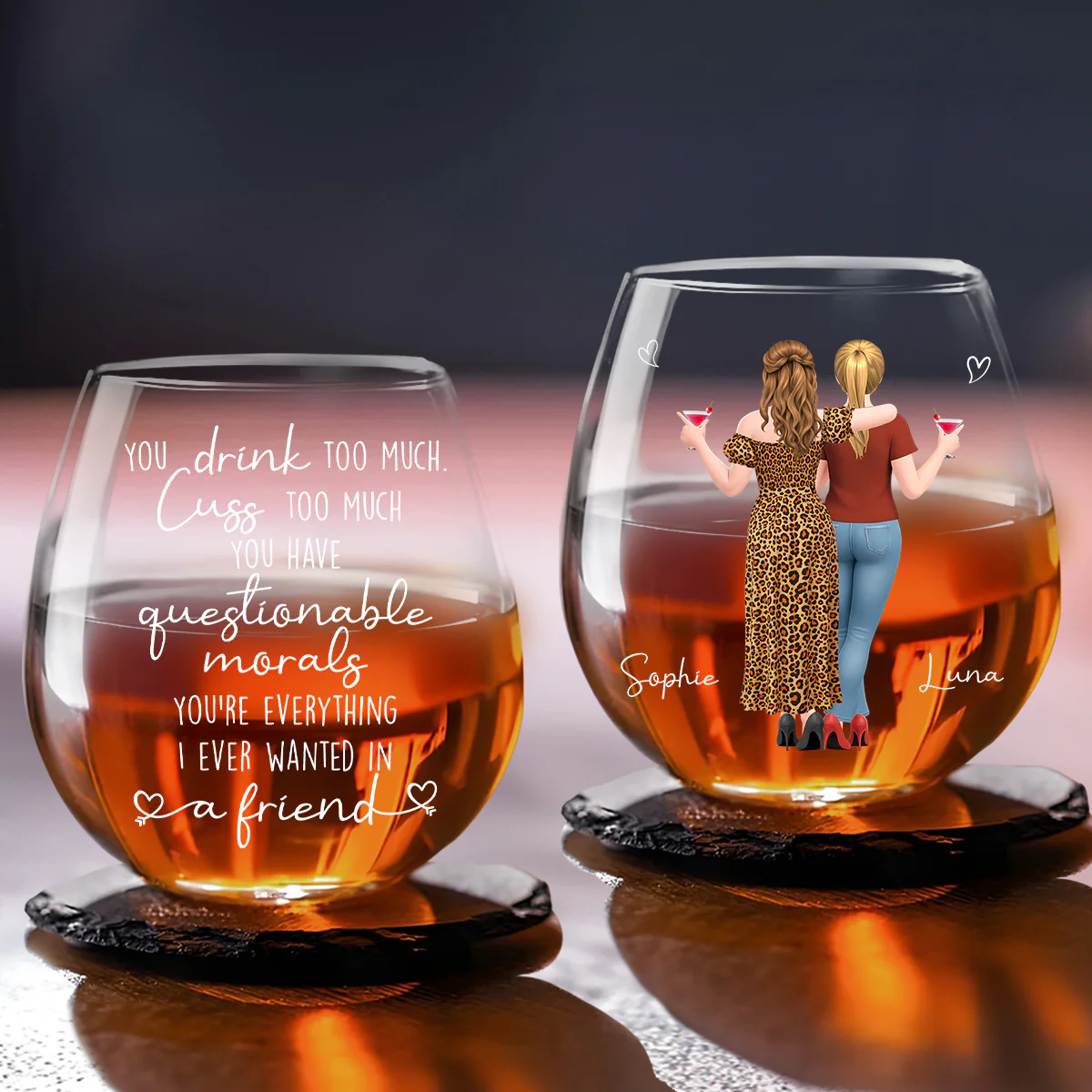 Everything I Wanted In A Friend- Personalized Custom Wine Glass