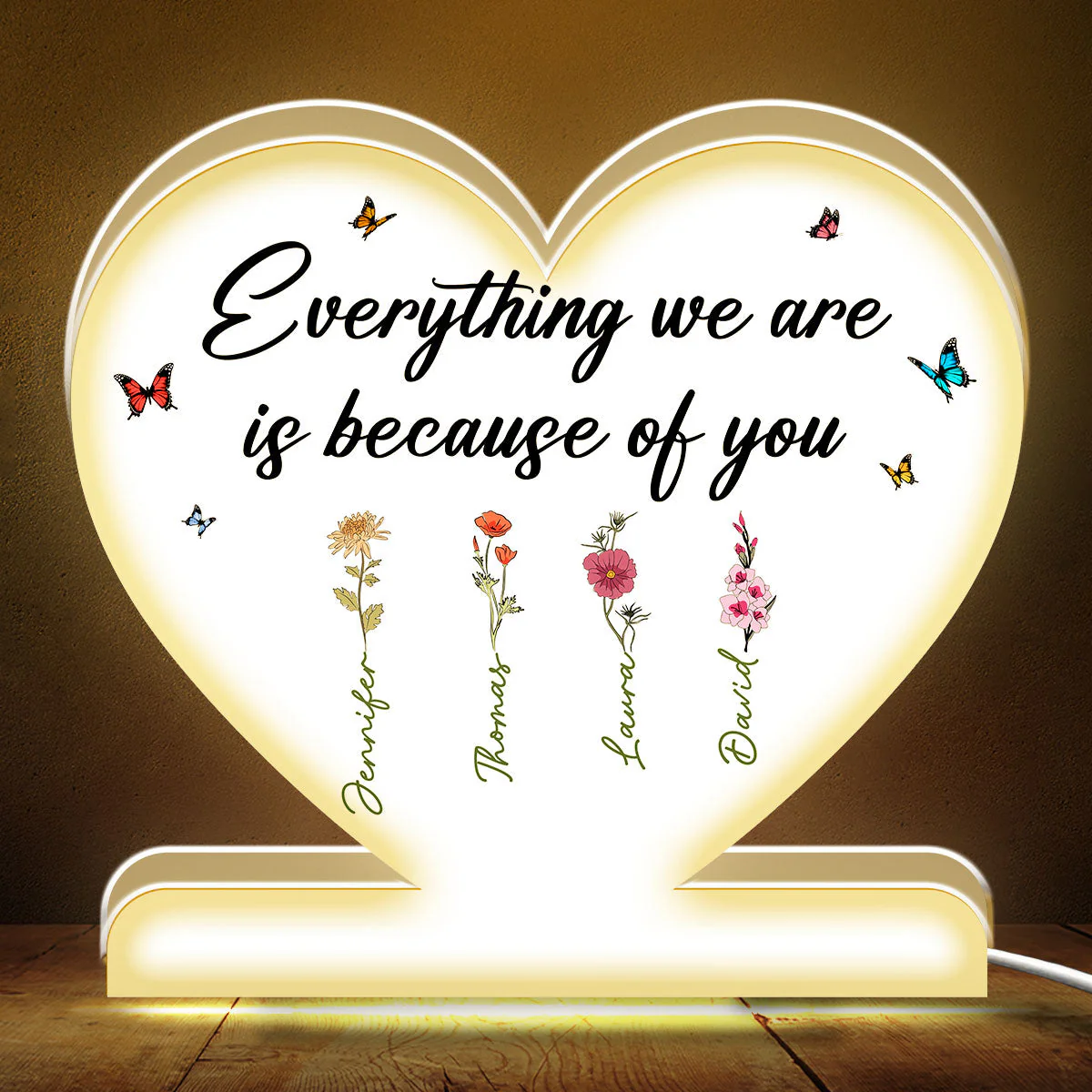 Everything Is Because Of You - Personalized Custom Light Box - Image 3