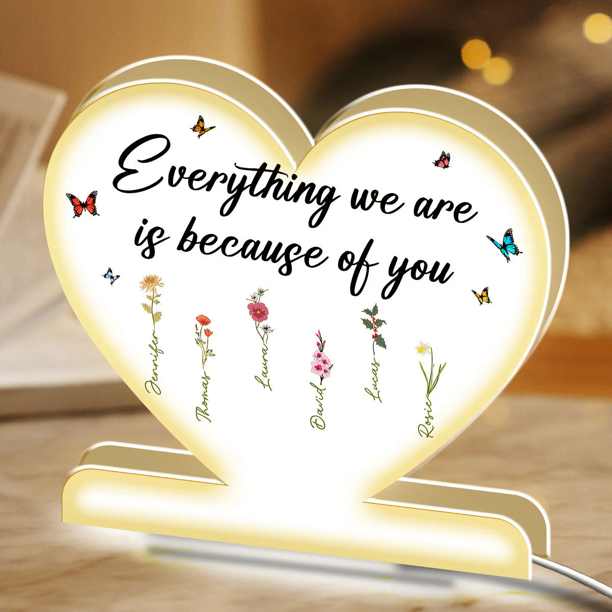 Everything Is Because Of You - Personalized Custom Light Box - Image 4