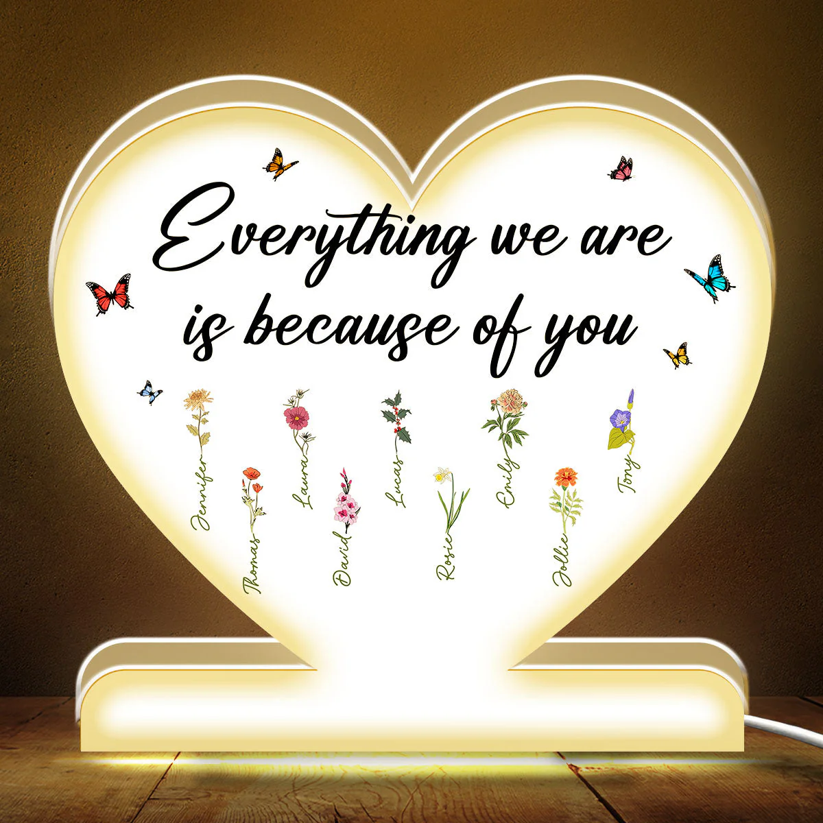Everything Is Because Of You - Personalized Custom Light Box - Image 5