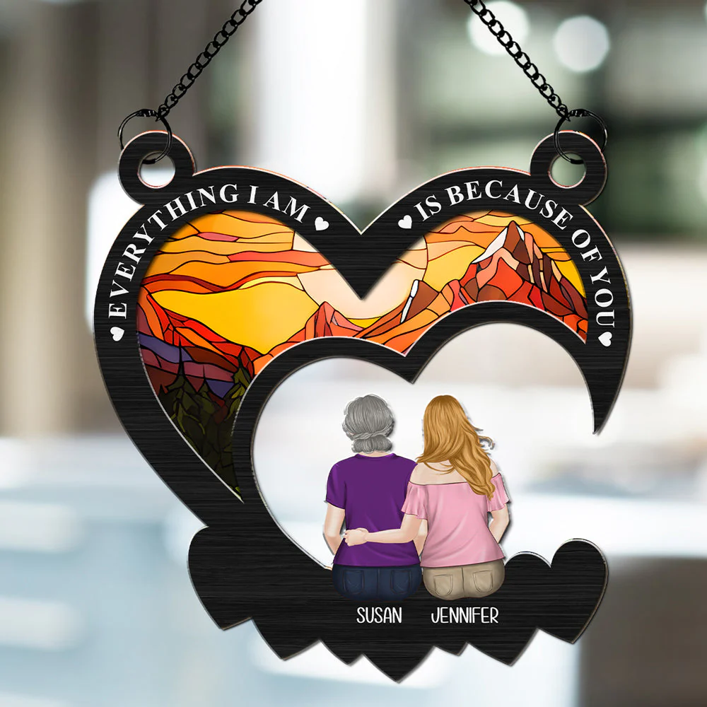 Everything We Are Is Because Of You  - Personalized Custom Suncatcher - Image 2
