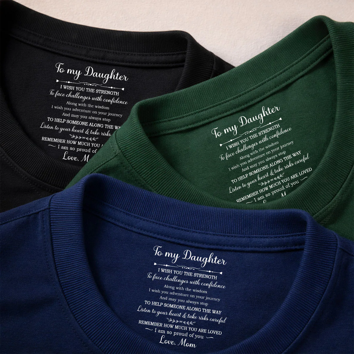 Face Challenges With Confidence - Personalized Custom Inside Neck Print T-Shirt - Image 3