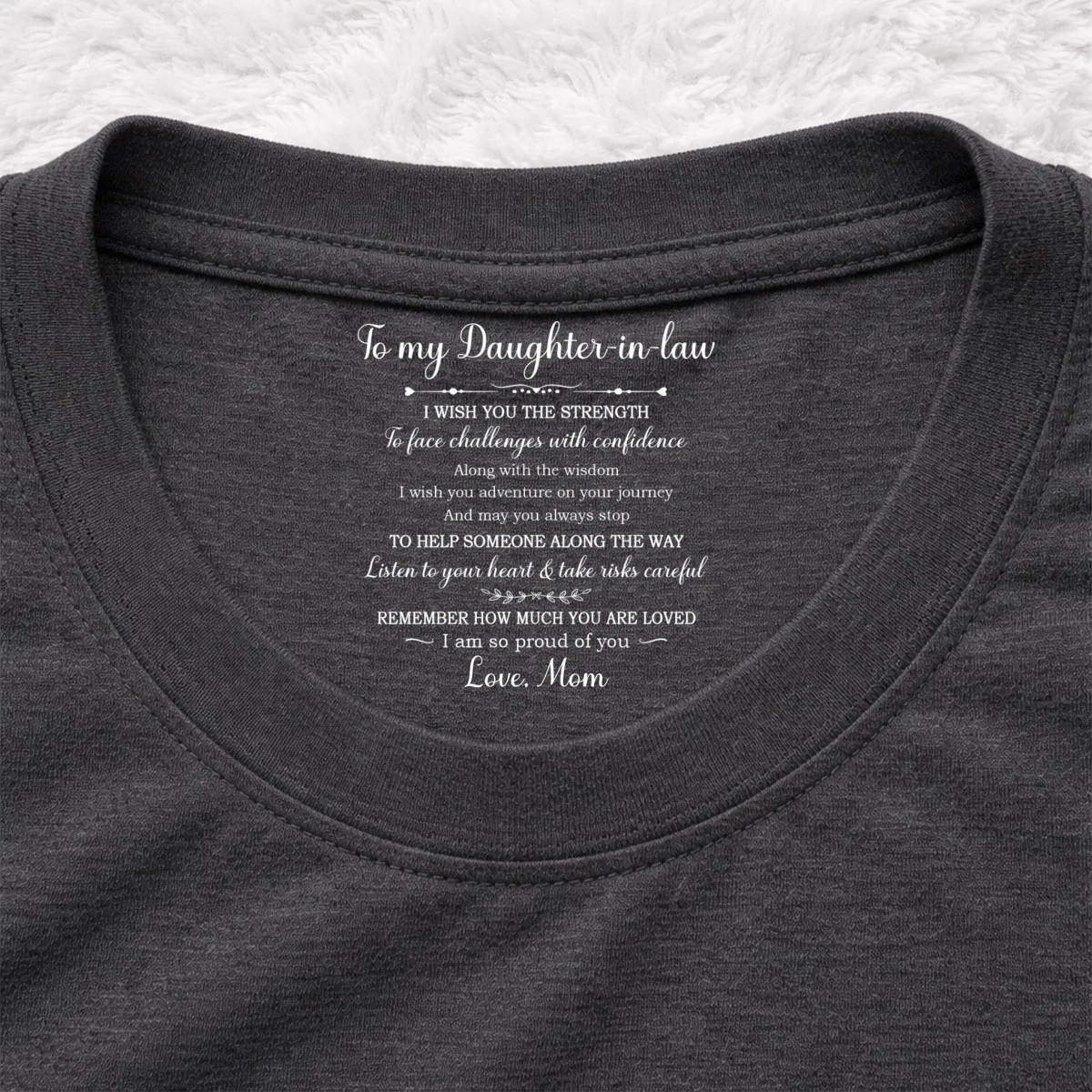 Face Challenges With Confidence - Personalized Custom Inside Neck Print T-Shirt - Image 8