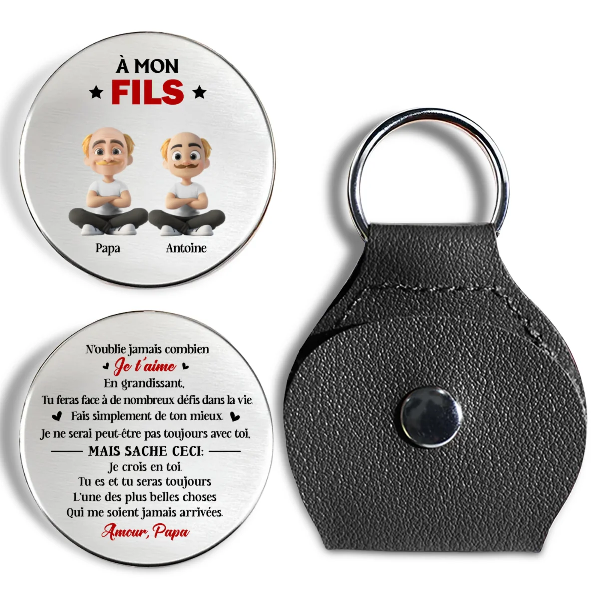 Fais De Ton Mieux Mon Fils – Câlin De Poche Personnalisé - Image 8