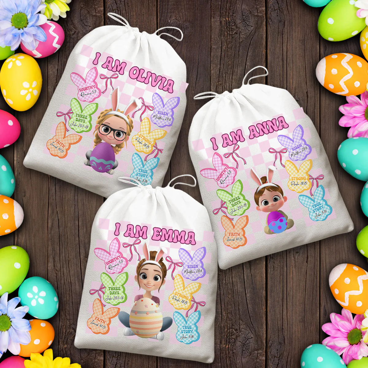 Faithful Easter Bunnies - Personalized Custom Favor Bag - Image 4