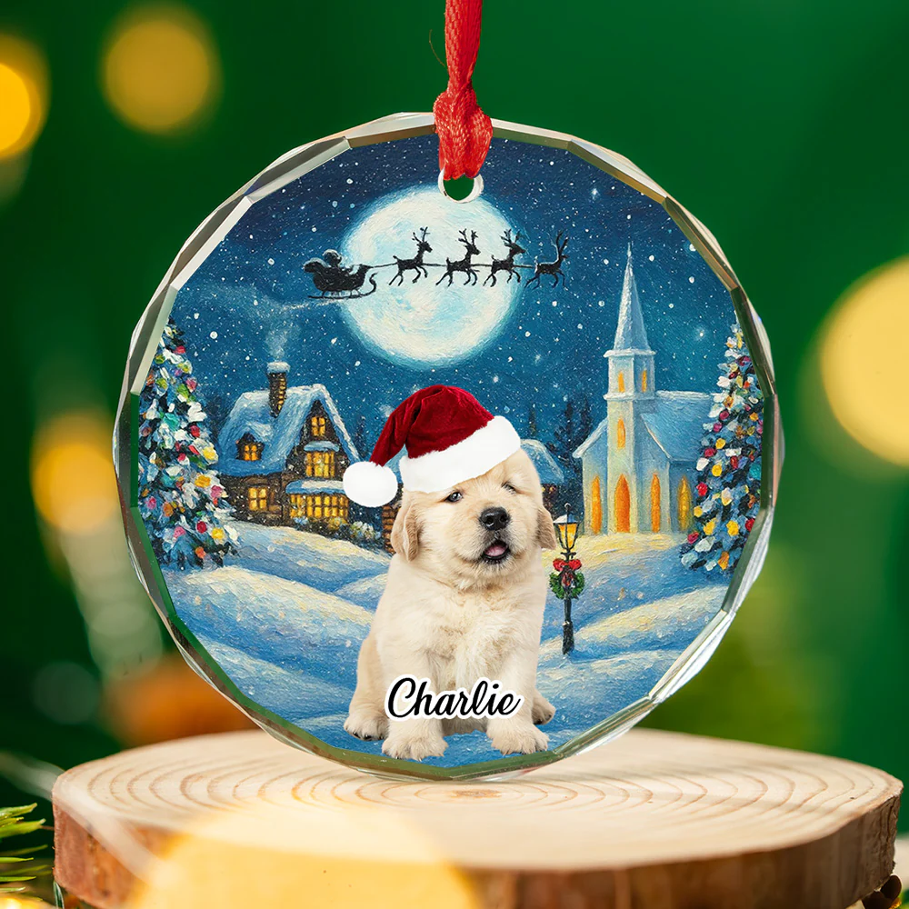 Falling In Me Photo - Personalized Custom Glass Ornament - Image 2