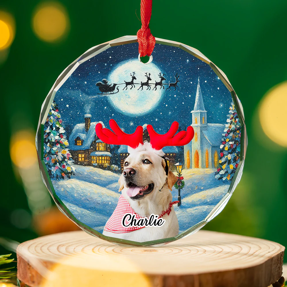 Falling In Me Photo - Personalized Custom Glass Ornament - Image 4
