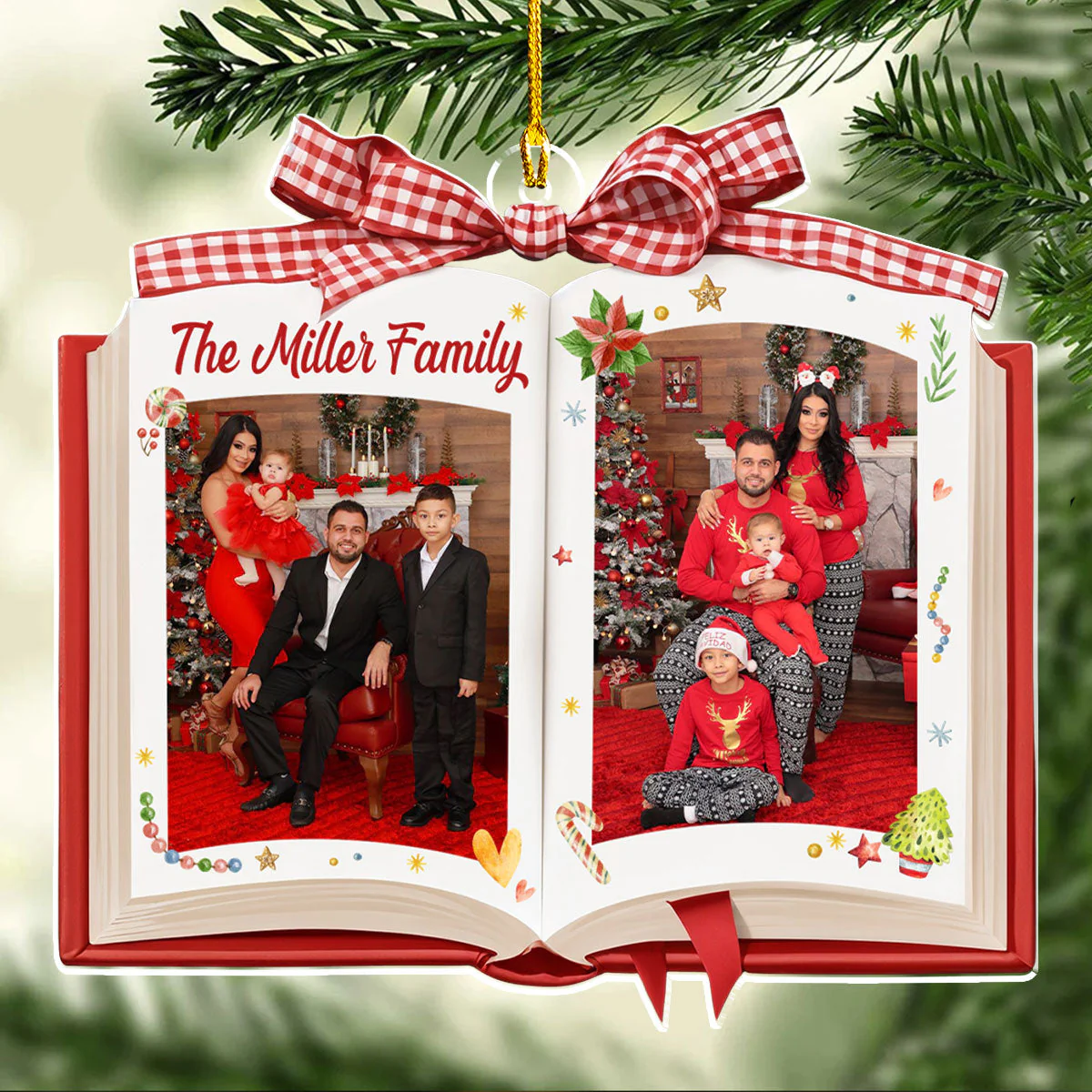 Family 2024 - Personalized Custom Acrylic Ornament - Image 3