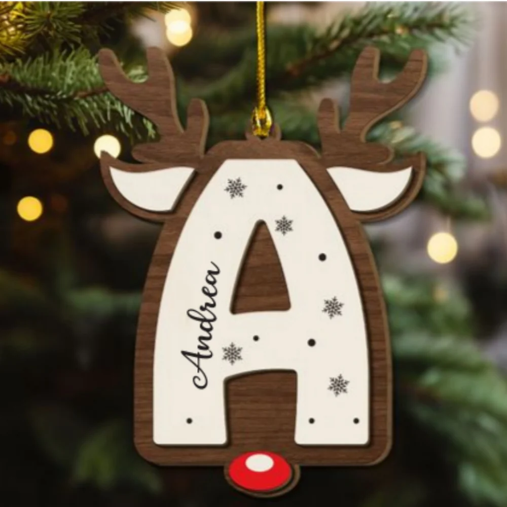 Family Begins Where Love Grows - Personalized Custom 2-layered Wood Ornament - Image 6