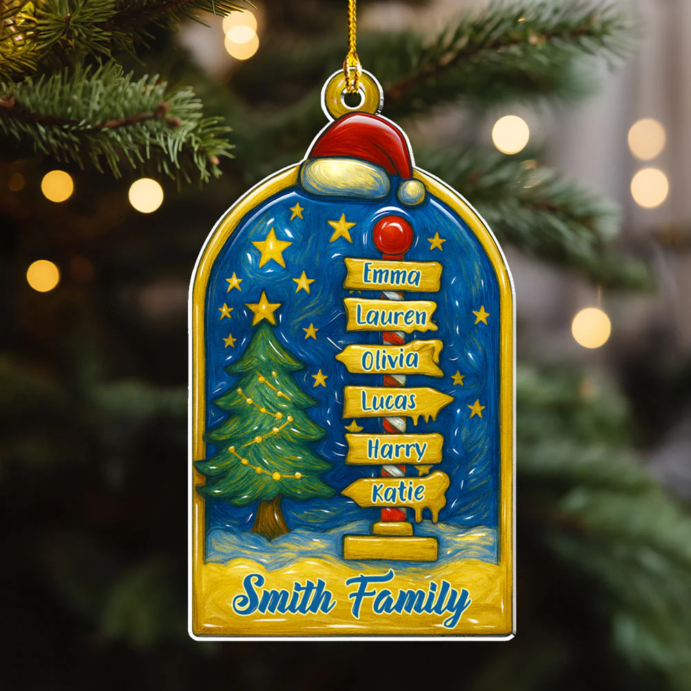 Family Brings Joy - Personalized Custom Acrylic Ornament - Image 4