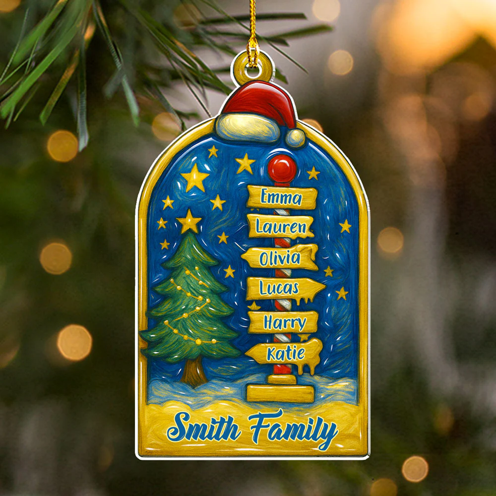 Family Brings Joy - Personalized Custom Acrylic Ornament - Image 5