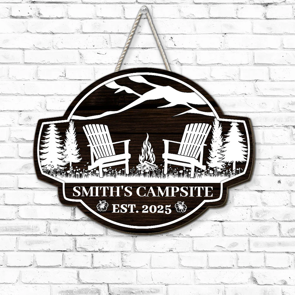 Family Campsite - Personalized Custom Wood Sign - Image 5