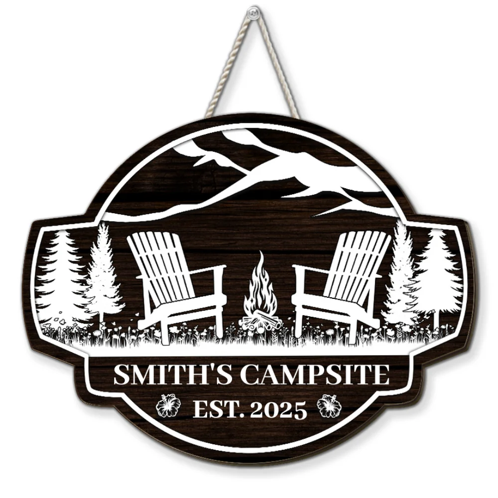 Family Campsite - Personalized Custom Wood Sign - Image 7