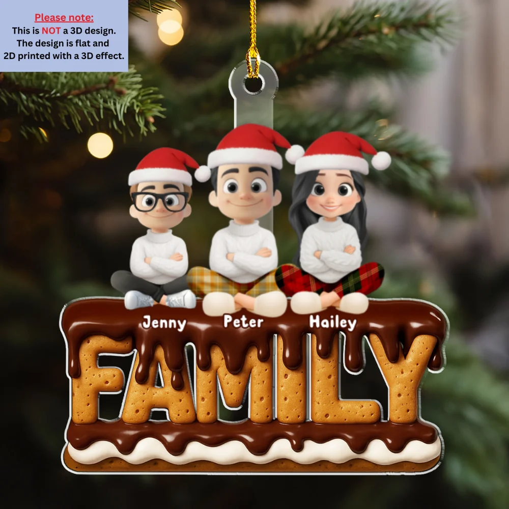 Family Christmas 2025 - Personalized Custom Acrylic Ornament  - Image 7
