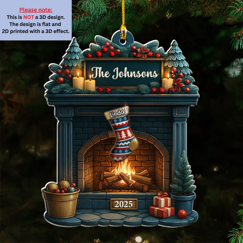 Family Christmas - Personalized Custom Acrylic Ornament - Image 6