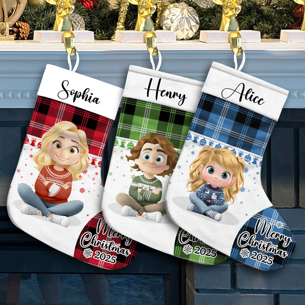 Family Christmas Stocking 2025 - Personalized Custom Christmas Stocking