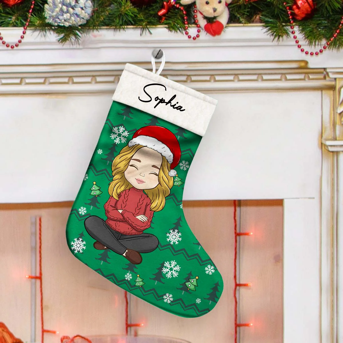 Family Christmas Stocking - Personalized Custom Christmas Stocking - Image 2
