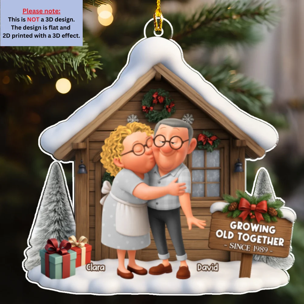 Family Couple Christmas - Personalized Custom Acrylic Ornament - Image 7