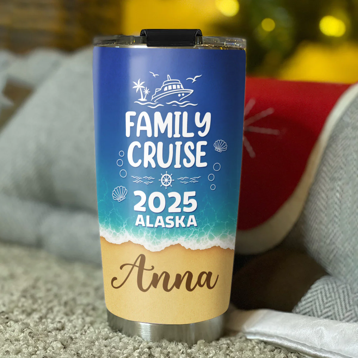 Family Cruise - Personalized Custom Tumbler - Image 2