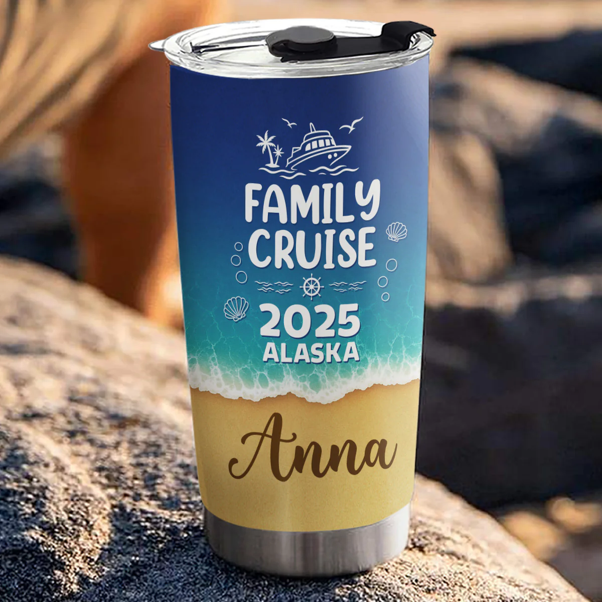 Family Cruise - Personalized Custom Tumbler - Image 4