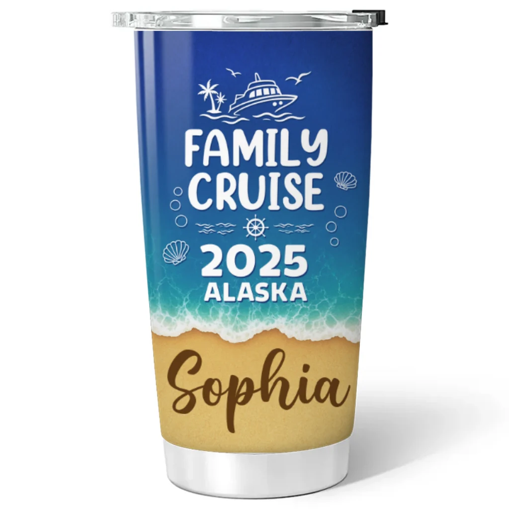 Family Cruise - Personalized Custom Tumbler - Image 5
