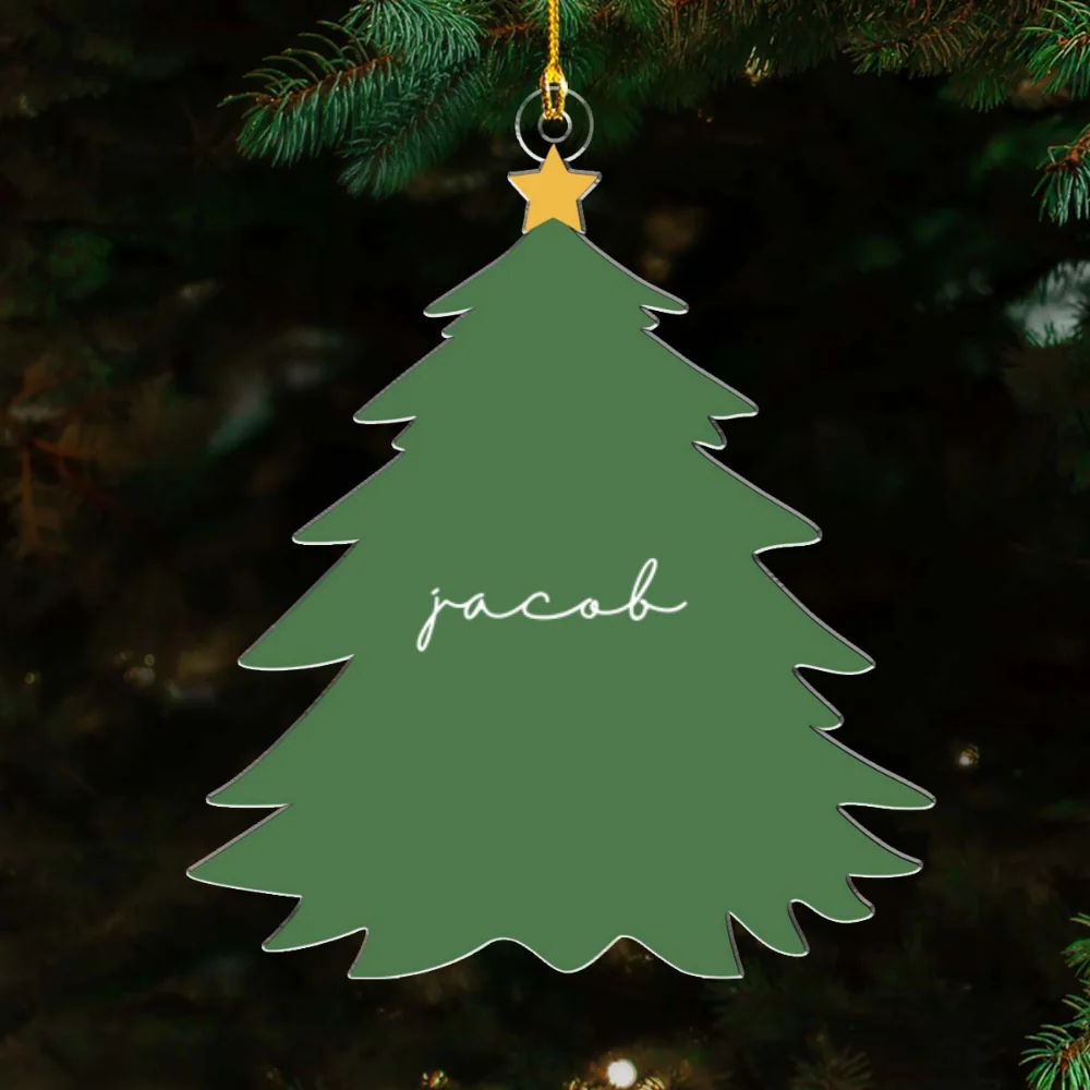 Family Cute Christmas Tree - Personalized Custom Acrylic Ornament - Image 6